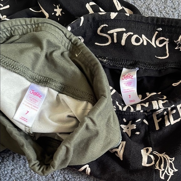Justice camouflage and Black Leggings with Bold Print - Picture 7 of 7